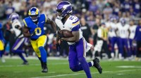 Minnesota Vikings running back Cam Akers (27) against the Los Angeles Rams during an NFC wild card game at State Farm Stadium.