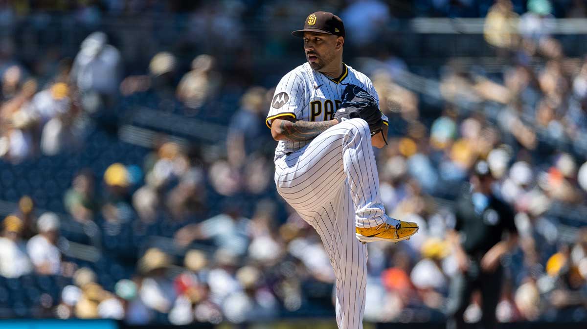 Sep 3, 2025; San Diego, California, USA; San Diego Padres starting pitcher Nestor Cortes (65) throws a pitch during the first inning against the Baltimore Orioles at Petco Park.