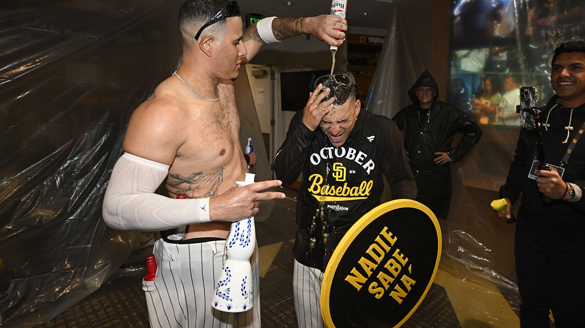 Padres’ Freddy Fermin makes World Series declaration as Manny Machado pours tequila