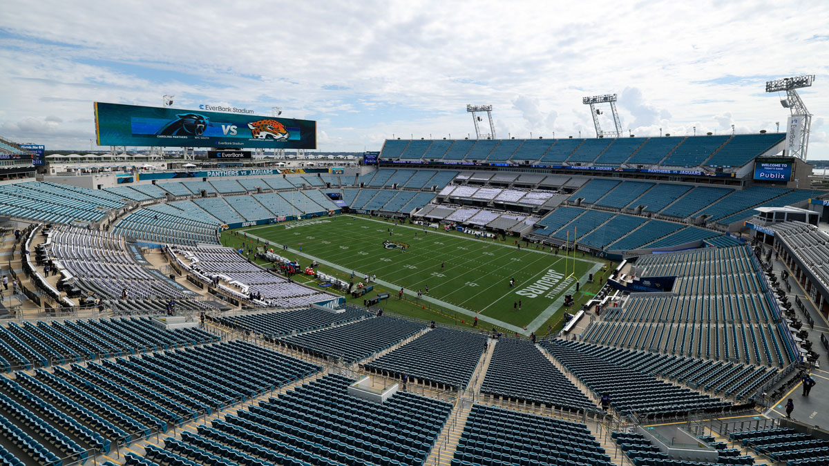 A general view of EverBank Stadium prior to a game between the Jacksonville Jaguars and the Carolina Panthers