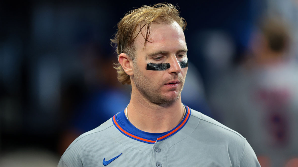 New York Mets first baseman Pete Alonso (20) looks on after the game against the Miami Marlins at loanDepot Park.