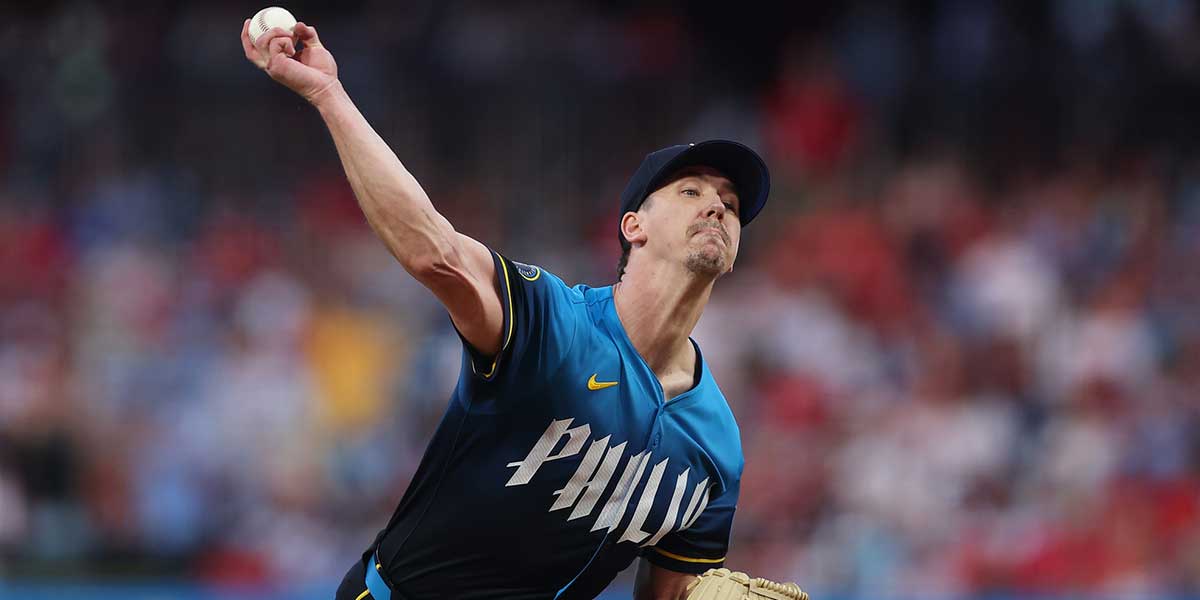 Philadelphia Phillies pitcher Walker Buehler (31) throws a pitch against the Kansas City Royals during the first inning at Citizens Bank Park.
