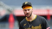 Pittsburgh Pirates pitcher Paul Skenes (30) looks on before the game against the New York Yankees at PNC Park.