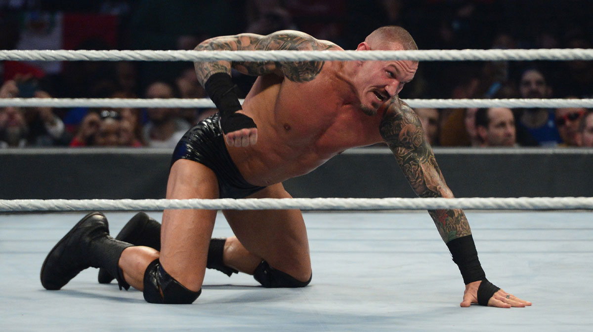 WWE star Randy Orton, whose wife Kim was not happy with his booking.