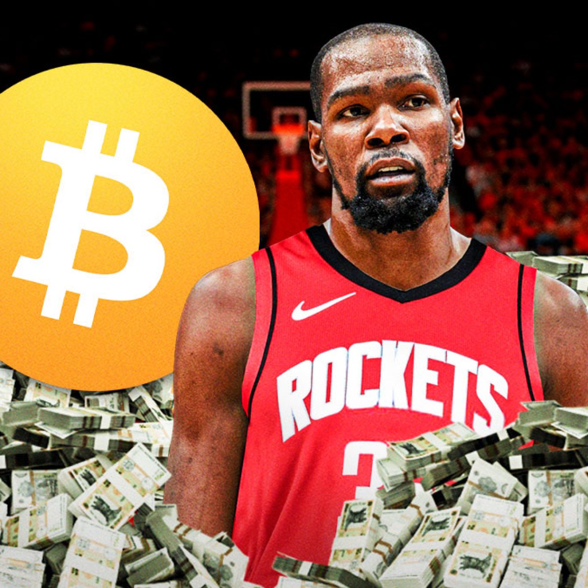 Rockets' Kevin Durant regains access to 'through the roof' 2016 Bitcoin  account, image size:1200x1200