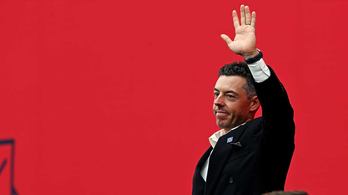 Rory McIlroy during the opening ceremony of the Ryder Cup golf tournament at Bethpage Black.