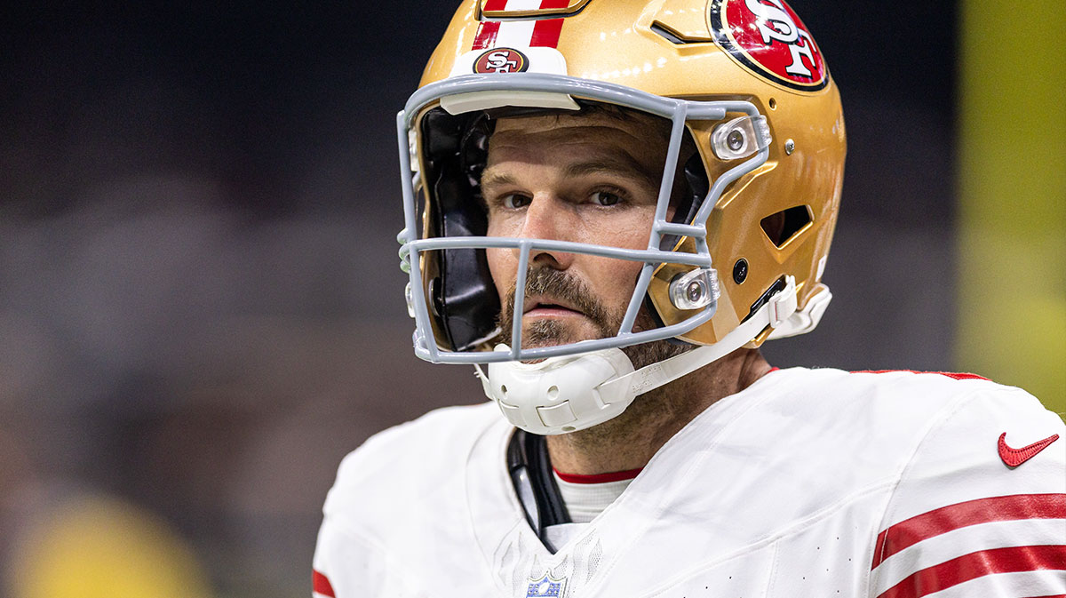 San Francisco 49ers punter Thomas Morstead (7) looks on against the New Orleans Saints during the first half at Caesars Superdome.