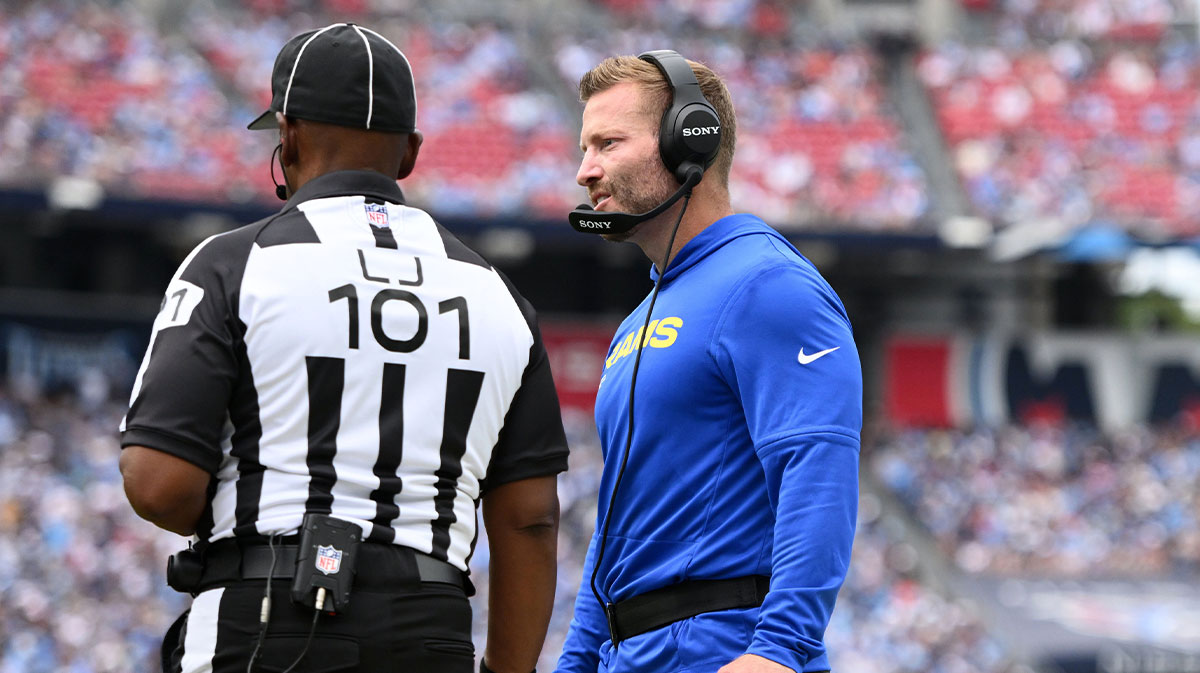 Los Angeles Rams head coach Sean McVay during the second half at Nissan Stadium.