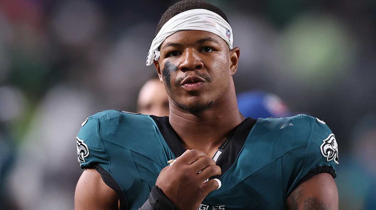 Philadelphia Eagles linebacker Nolan Smith Jr. (3) against the Dallas Cowboys at Lincoln Financial Field