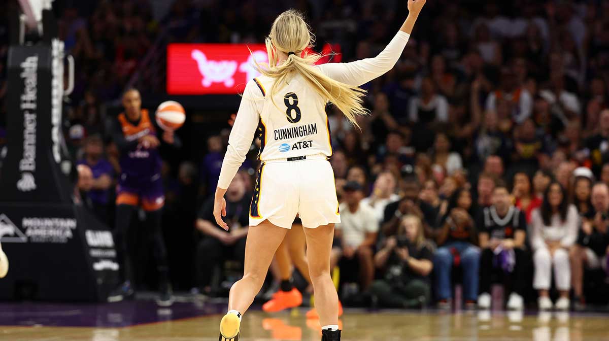 Indiana Fever star Sophie Cunningham, who was supportive of the refs against the Las Vegas Aces.