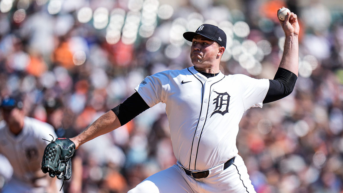 Detroit Tigers pitcher Tarik Skubal (29) throws against Cleveland Guardians