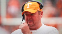 Tennessee head coach Josh Heupel during the NCAA college football game against East Tennessee State University in Knoxville, Tennessee.