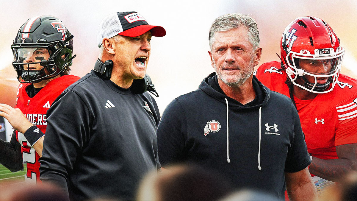 Joey McGuire and Behren Morton on the left, Kyle Whittingham and Devon Dampier on the right.