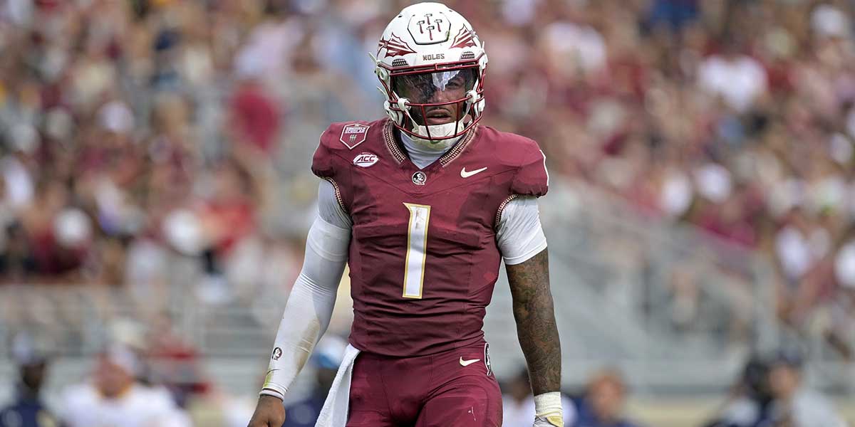 Florida State Seminoles quarterback Thomas Castellanos (1) during the first half against the Kent State Golden Flashes at Doak S. Campbell Stadium.