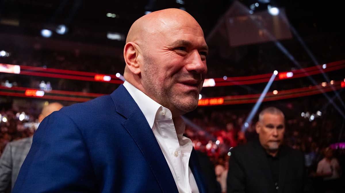 Apr 13, 2024; Las Vegas, Nevada, USA; UFC president Dana White in attendance during UFC 300 at T-Mobile Arena. Mandatory Credit: Mark J. Rebilas-Imagn Images