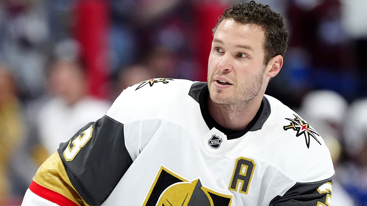 Vegas Golden Knights defenseman Brayden McNabb (3) before the game against the Colorado Avalanche at Ball Arena. 