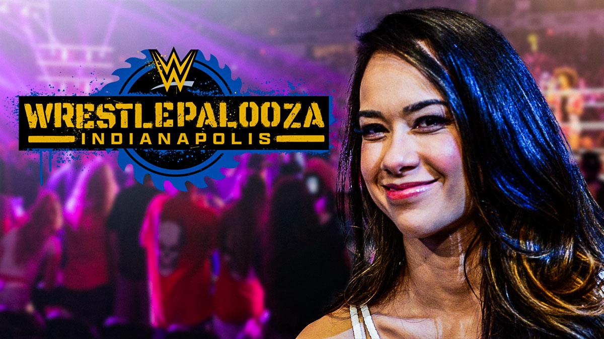 WWE Wrestlepalooza logo with AJ Lee, who's set to make her return at the event.