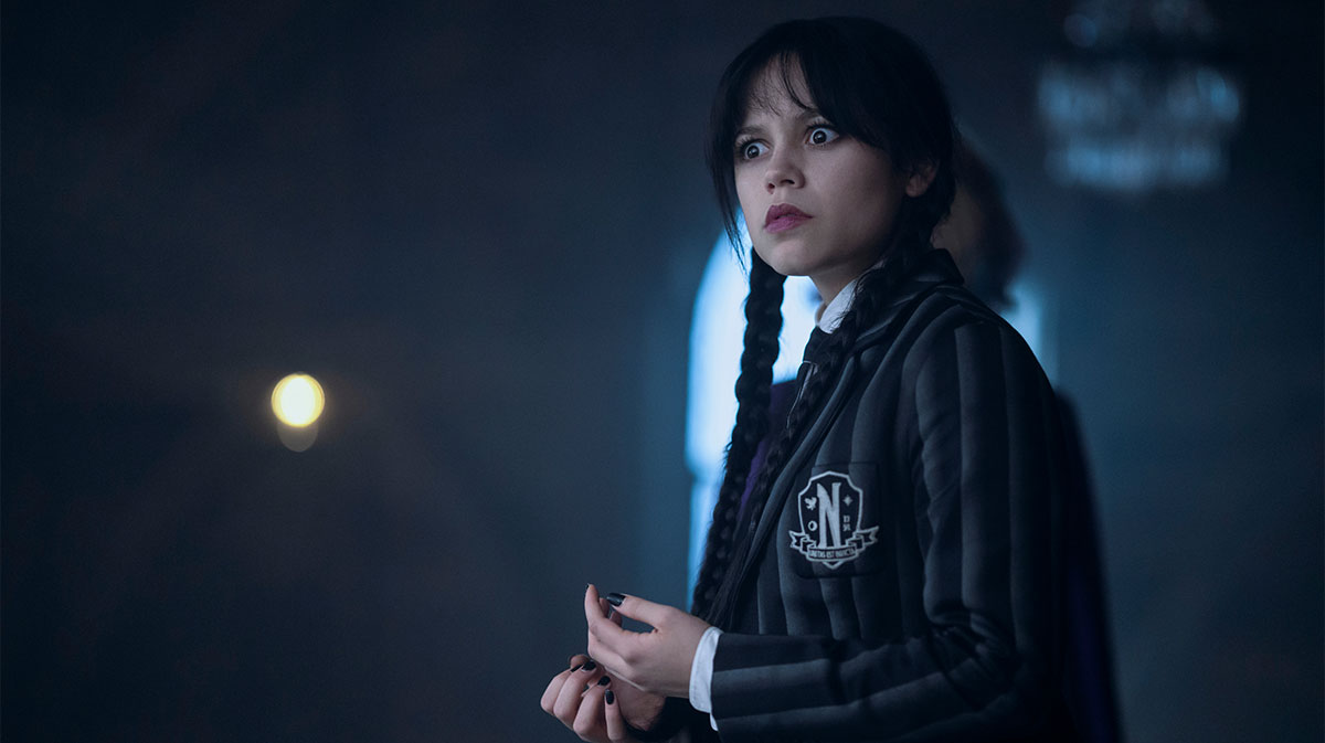 Jenna Ortega in Wednesday Season 2 Part 2.