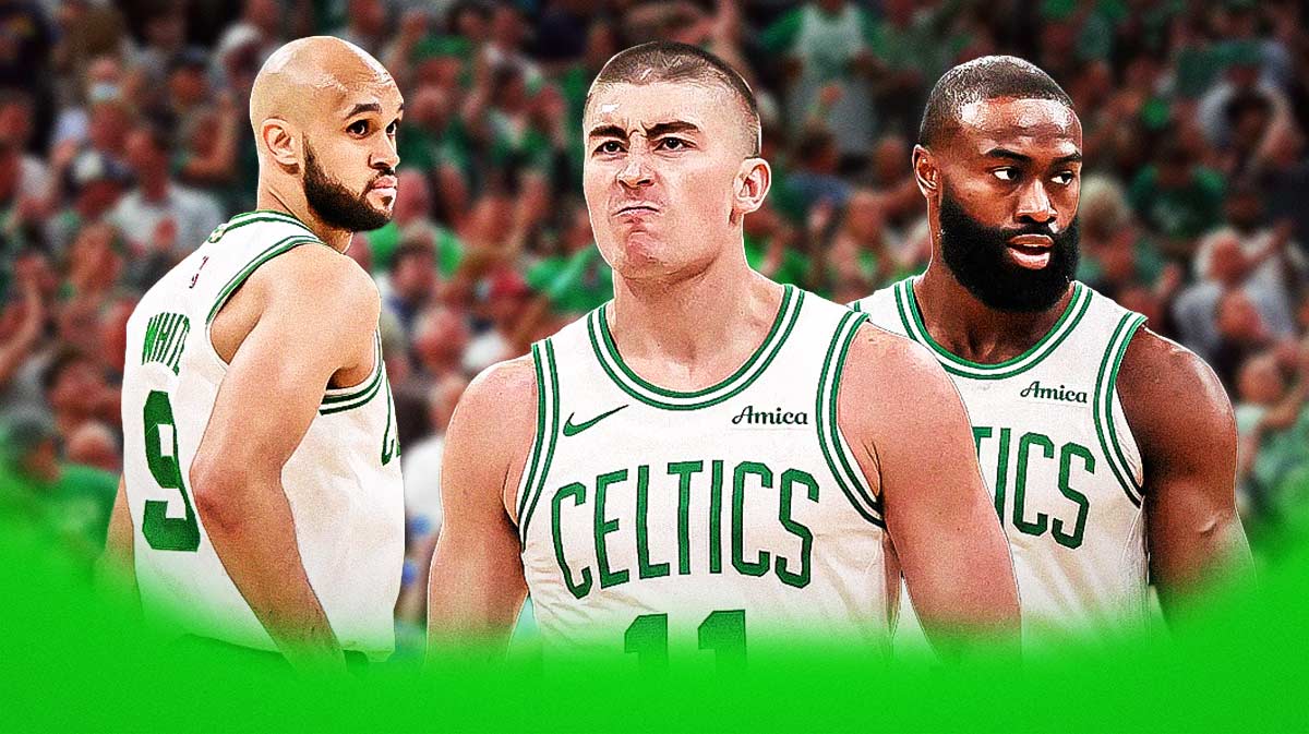 derrick white, jaylen brown, payton pritchard celtics