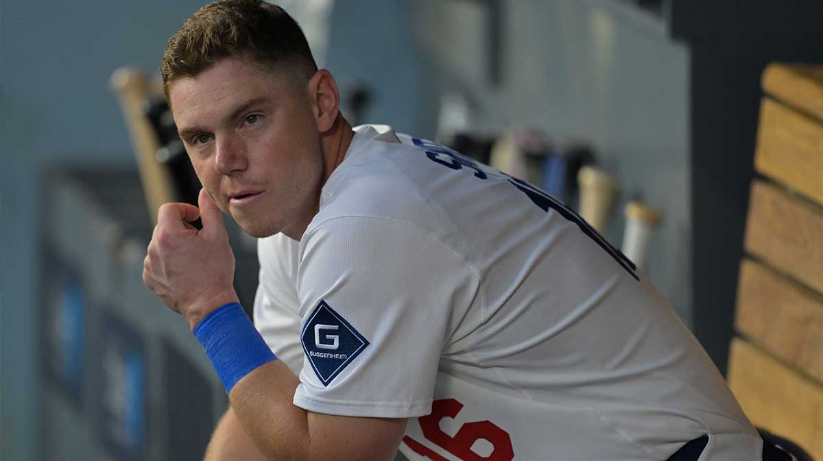 Los Angeles Dodgers catcher Will Smith (16) in the second inning at Dodger Stadium.