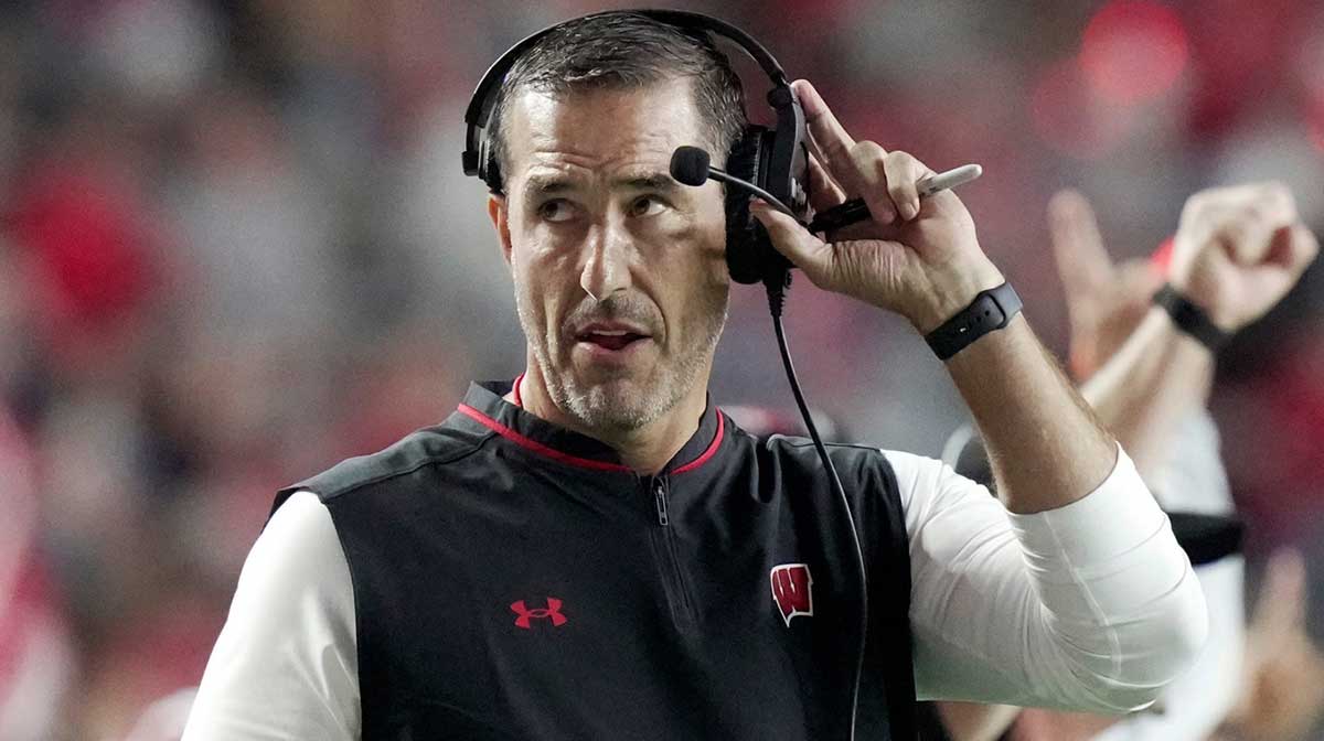 Wisconsin head coach Luke Fickell is shown during the first quarter of their game against Miami (Ohio) Thursday, August 28, 2025 at Camp Randall Stadium in Madison, Wisconsin.
