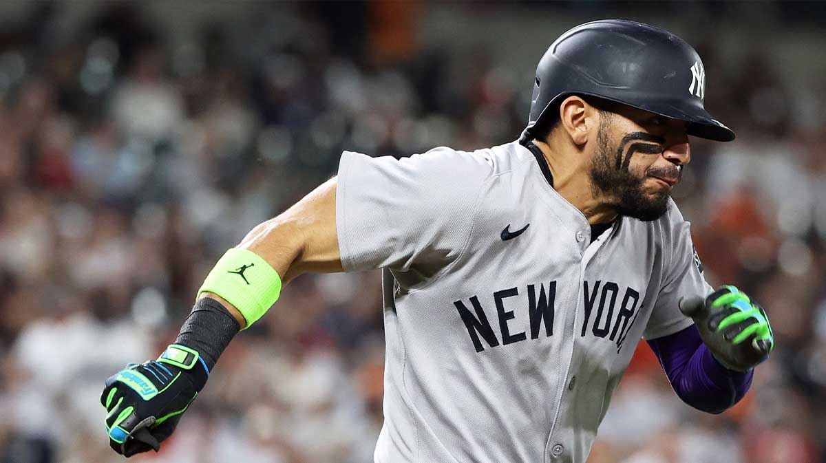 New York Yankees shortstop Jose Caballero (72) singles during the second inning against the Baltimore Orioles at Oriole Park at Camden Yards.
