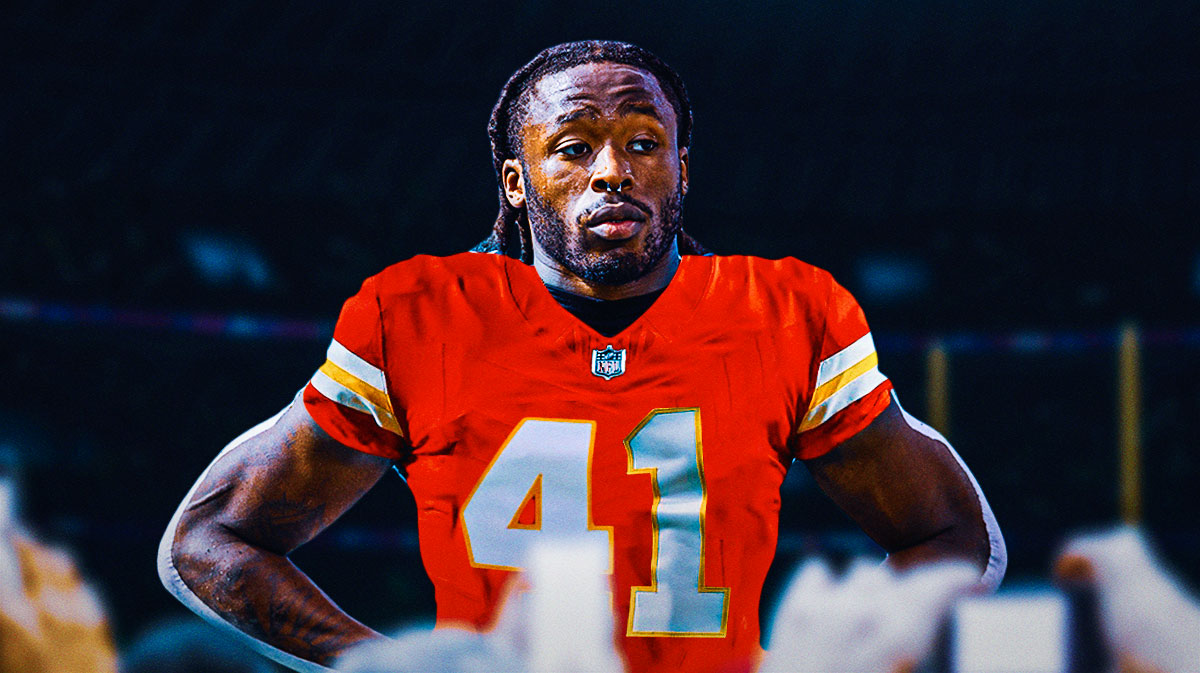 Alvin Kamara number 41 photoshopped in Chiefs jersey
