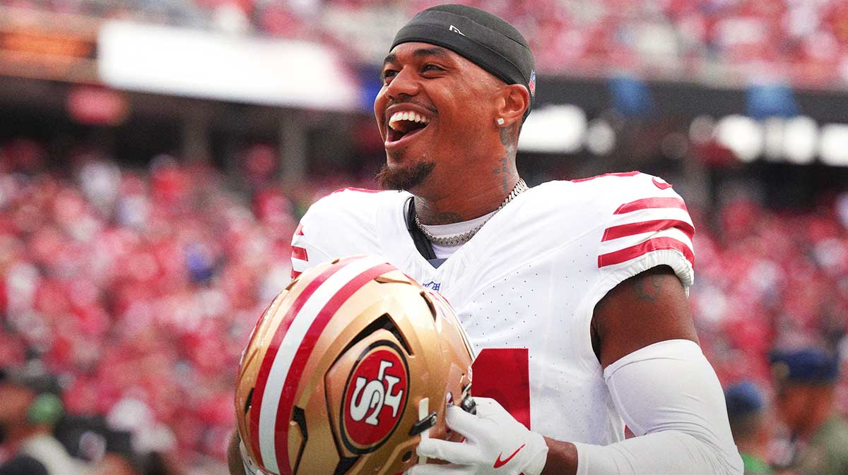 San Francisco 49ers wide receiver Kendrick Bourne (84) before the game against the Jacksonville Jaguars at Levi's Stadium.