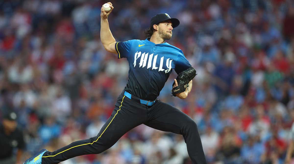 Philadelphia Phillies pitcher Aaron Nola (27) throws a pitch during the first inning against the Minnesota Twins at Citizens Bank Park. 