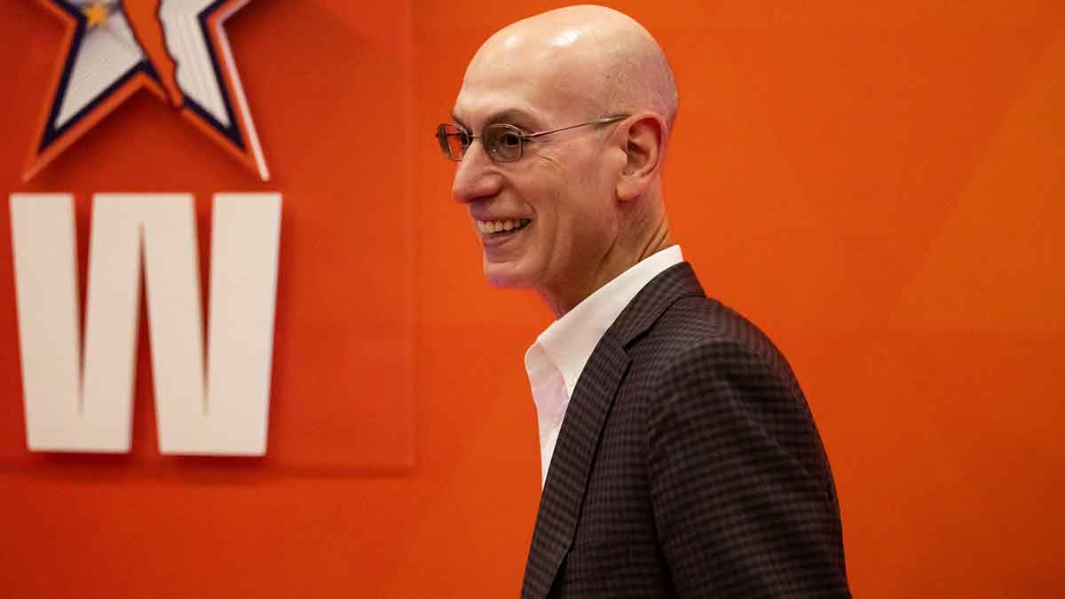 NBA commissioner Adam Silver arrives prior to the WNBA All Star Game at Footprint Center.