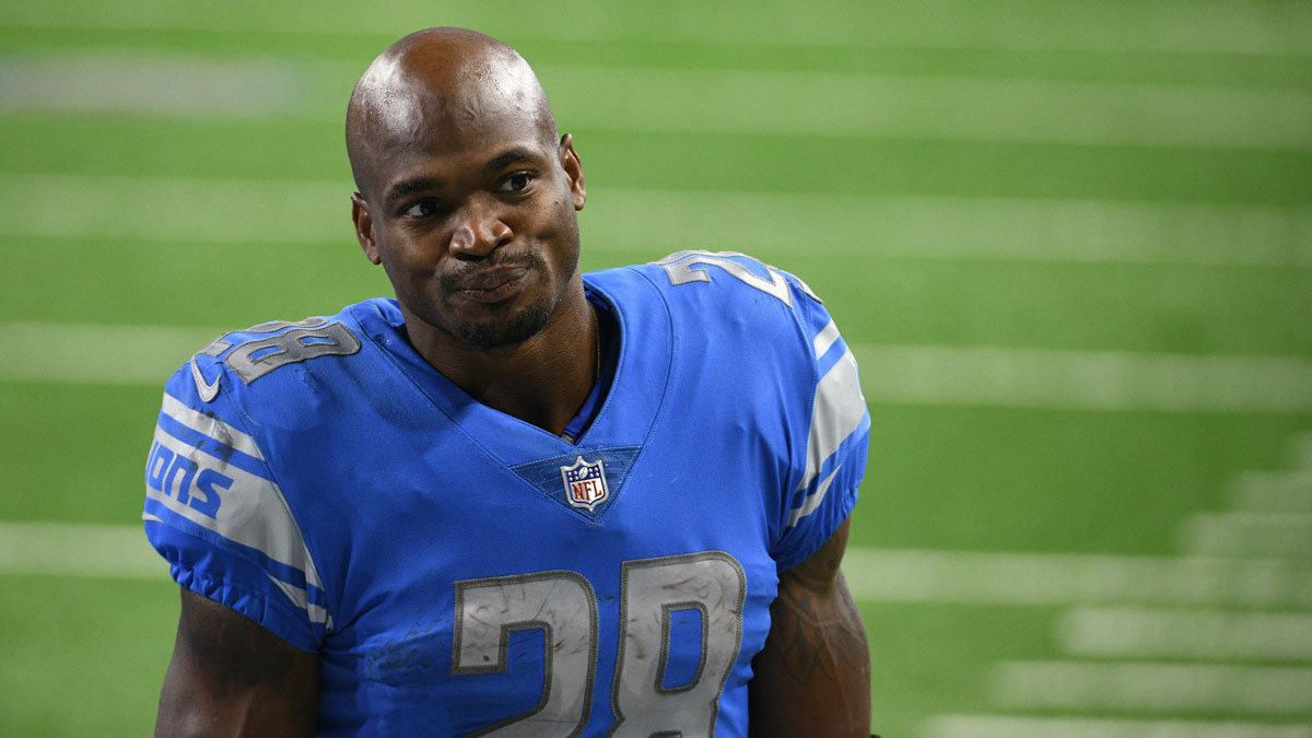 NFL legend Adrian Peterson with the Detroit Lions.