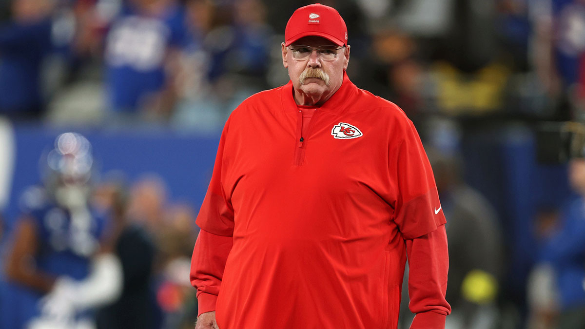 Kansas City Chiefs head coach Andy Reid looks on before the game against the New York Giants at MetLife Stadium.