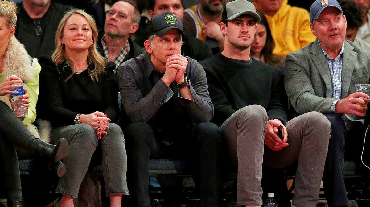 Ben Stiller at New York Knicks game in 2023.