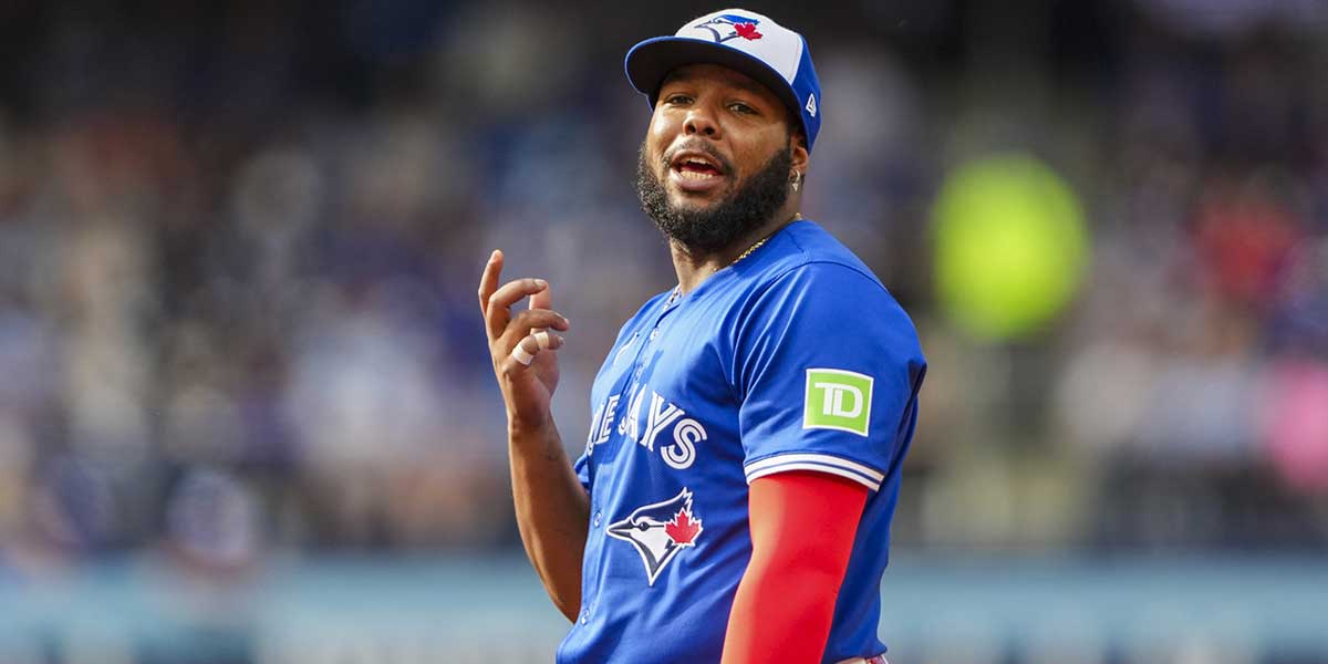 Toronto Blue Jays first base Vladimir Guerrero Jr. (27) looks on during the fifth inning against the Tampa Bay Rays at Rogers Centre.