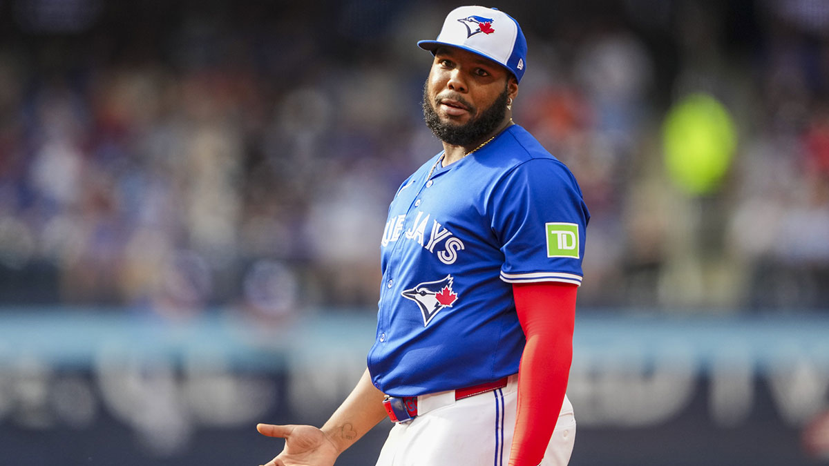 Toronto Blue Jays first base Vladimir Guerrero Jr. (27) looks on during the fifth inning against the Tampa Bay Rays at Rogers Centre.