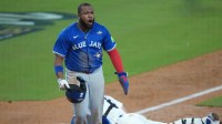Blue Jays first baseman Vladimir Guerrero Jr. (27) celebrates