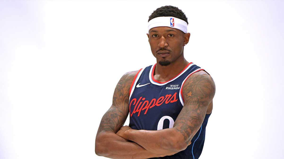 Los Angeles Clippers guard Bradley Beal (0) photographed during media day at Intuit Dome.