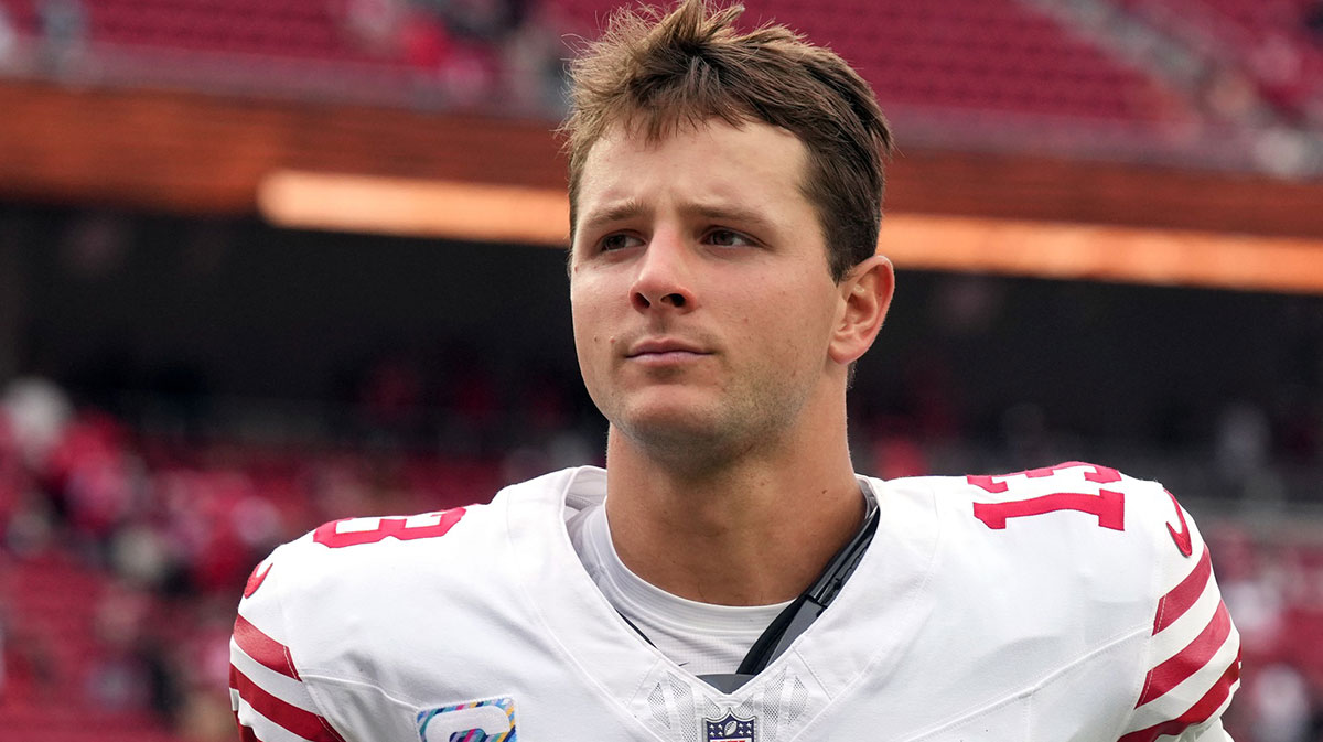 San Francisco 49ers quarterback Brock Purdy (13) after the game against the Jacksonville Jaguars at Levi's Stadium.
