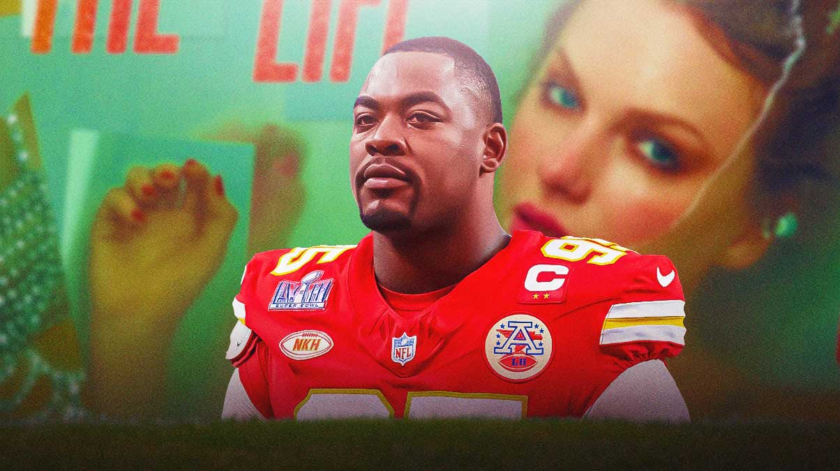 Chiefs’ Chris Jones jams out to Taylor Swift at presser