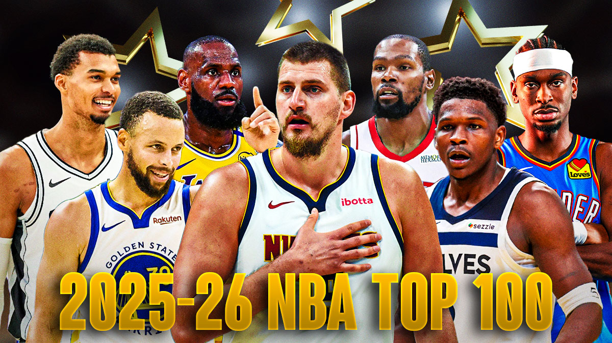 2025-26 NBA Top 0=100 with LeBron James, Kevin Durant, Stephen Curry, Victor Wembanyama, Nikola Jokic, and others