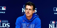 Chicago Cubs manager Craig Counsell is seen during an interview before the Milwaukee Brewers open workout ahead of the National League Division Series on Friday October 3, 2025 at American Family Field in Milwaukee, Wisconsin.