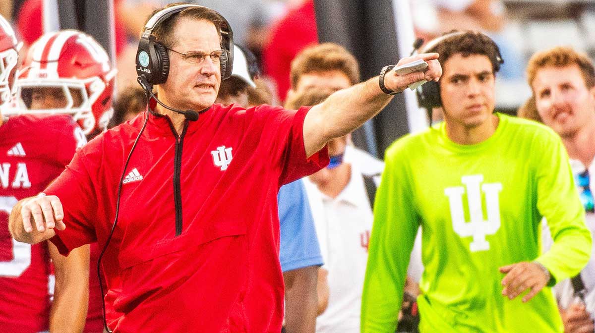 Head Coach Curt Cignetti during the Indiana versus Indiana State football game at Memorial Stadium on Friday, Sept. 12, 2025.