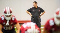 Indiana University Curt Cignetti during fall practice at the Mellencamp Pavilion at Indiana University on Thursday, Aug. 1, 2024.