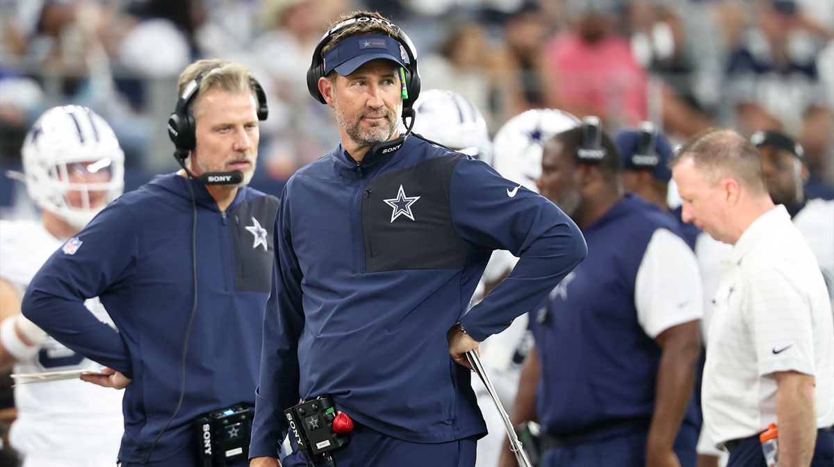 Dallas Cowboys head coach Brian Schottenheimer looks on during the third quarter 