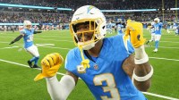 Los Angeles Chargers safety Derwin James Jr. (3) celebrates at the end of the game against the Cincinnati Bengals at SoFi Stadium.