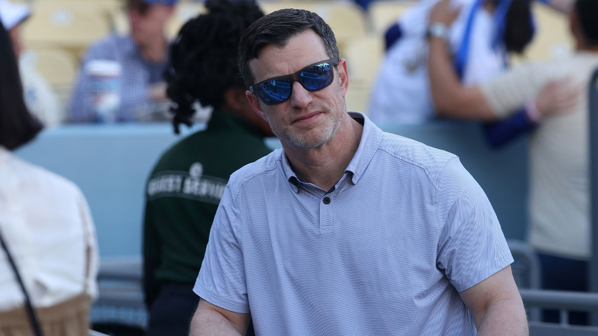 Los Angeles Dodgers president of baseball operations Andrew Friedman before a game against the Chicago Cubs at Dodger Stadium.
