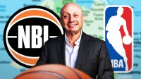 NBL president Larry Kestelman with NBL and NBA logos