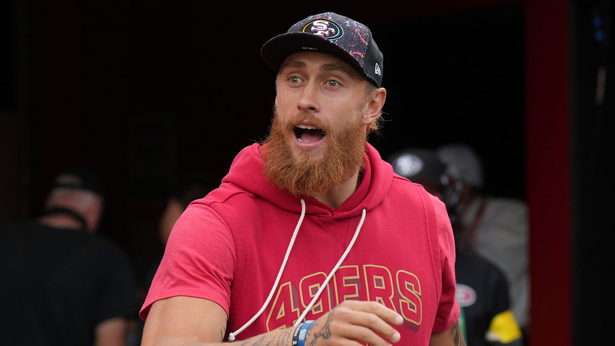 San Francisco 49ers tight end George Kittle (85) before the game against the Jacksonville Jaguars at Levi's Stadium.