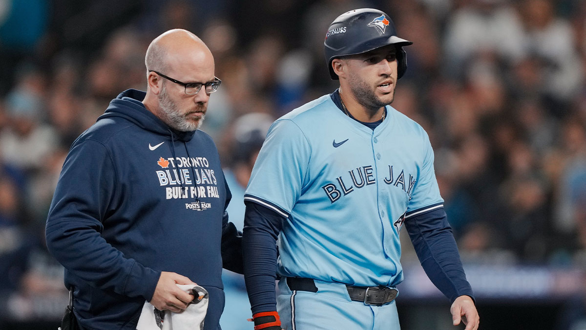 Is Blue Jays’ George Springer playing in ALCS Game 6 vs. Mariners after scary injury?