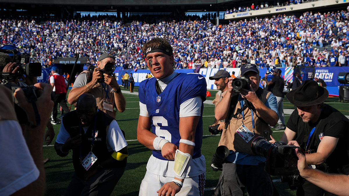Giants’ Jaxson Dart learning ‘hero’ lesson Josh Allen is still mastering